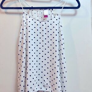 No Boundaries White Top with Black Dots